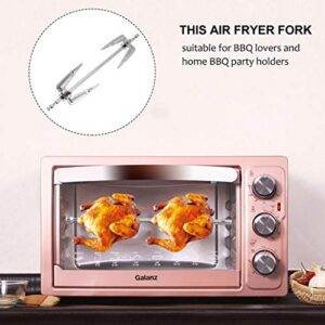 Cabilock Stainless rotisserie spit Rod Steel Grill Rotisserie Forks Metal Air Fryer Fork Chicken Pork Beef Fork Grill rotisseries 25cm air Fryer Fork