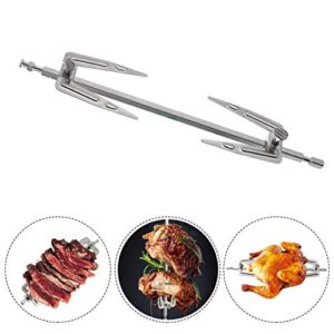 Cabilock Stainless rotisserie spit Rod Steel Grill Rotisserie Forks Metal Air Fryer Fork Chicken Pork Beef Fork Grill rotisseries 25cm air Fryer Fork