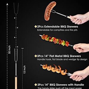 31Pcs Grill Accessories BBQ Tools Set with Storage Apron, Stainless Steel Grill Utensils Set BBQ Accessories Gift for Men Women, Perfect for Camping Backyard Barbecue