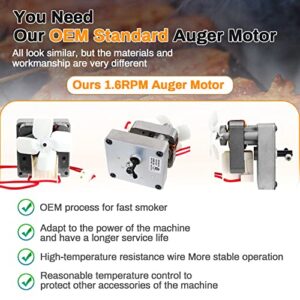 Auger Motor,Grill Induction Fan Kit, Fire Burn Pot and Hot Rod Ignitor,Traeger Parts Replacement Traeger Grill Parts for Pit Boss Grill Parts and Auger Motor for Traeger Grill,Traeger Fan Ignitor Kit