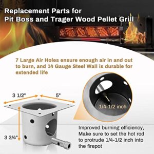 Auger Motor,Grill Induction Fan Kit, Fire Burn Pot and Hot Rod Ignitor,Traeger Parts Replacement Traeger Grill Parts for Pit Boss Grill Parts and Auger Motor for Traeger Grill,Traeger Fan Ignitor Kit