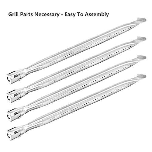 Plowo Stainless Steel Burner Tube Replacement for Kenmore Gas Grill Models 146.23674310, 146.23675310, 640-05057350-0, 640-05057351-8, Outdoor Gourmet FSODBG1200, FSODBG1202, FSODBG1204, 18", 4-Pack