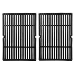 ggc 18 1/4 inch grid grate replacement for charbroil, coleman, kenmore, master forge, thermos, uniflame, master forge and others, 2 pcs porcelain coated cast iron cooking grid (18 1/4 x 13 1/8)