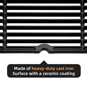 GGC 18 1/4 Inch Grid Grate Replacement for Charbroil, Coleman, Kenmore, Master Forge, Thermos, Uniflame, Master Forge and Others, 2 PCS Porcelain Coated Cast Iron Cooking Grid (18 1/4 x 13 1/8)