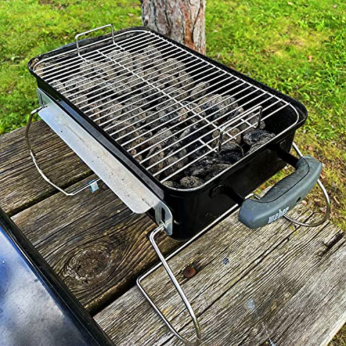 GRILLVANA 16 x 10 Inch 201 Stainless Steel Replacement Grill Grate with Handles - for Use in Weber Go Anywhere Grills - Gas or Charcoal BBQ Grilling Accessories