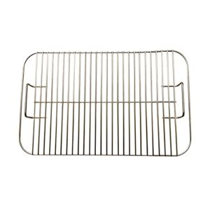 GRILLVANA 16 x 10 Inch 201 Stainless Steel Replacement Grill Grate with Handles - for Use in Weber Go Anywhere Grills - Gas or Charcoal BBQ Grilling Accessories