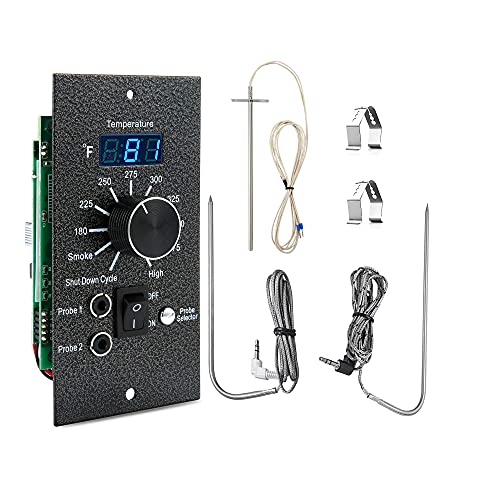 Replacement Parts for Traeger Temperature Control Panel Digital Kit for Traeger Pro 20/22/34 Bac365 Pro Series Wood Pellet Smoker Grills Controller, Including Sensor and Meat Probe 2pc