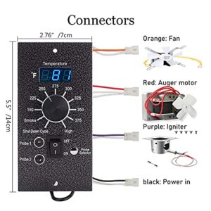 Replacement Parts for Traeger Temperature Control Panel Digital Kit for Traeger Pro 20/22/34 Bac365 Pro Series Wood Pellet Smoker Grills Controller, Including Sensor and Meat Probe 2pc