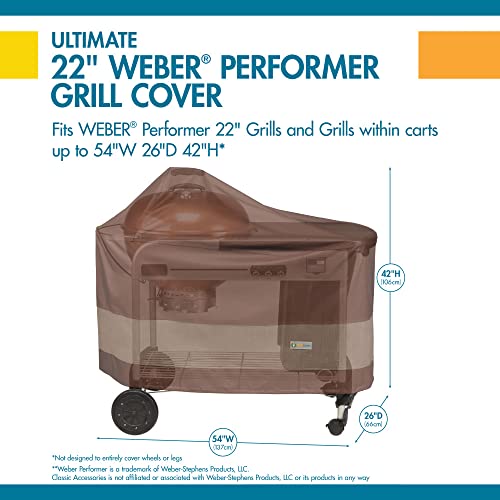 Duck Covers Essential Waterproof BBQ Grill Cover for Weber 54 Inch