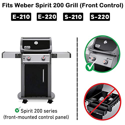 Uniflasy 7637 17.5 Inch Grill Cooking Grates for Weber Spirit & Spirit II 200 Series Spirit E210 Spirit E220 Spirit S210, Spirit S220 with Front Control Weber Spirit 200 Grill Grates 17.5 x 10.2 x 0.5