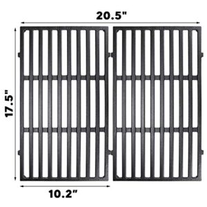 Uniflasy 7637 17.5 Inch Grill Cooking Grates for Weber Spirit & Spirit II 200 Series Spirit E210 Spirit E220 Spirit S210, Spirit S220 with Front Control Weber Spirit 200 Grill Grates 17.5 x 10.2 x 0.5