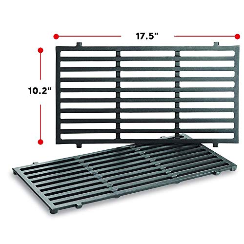 Uniflasy 7637 17.5 Inch Grill Cooking Grates for Weber Spirit & Spirit II 200 Series Spirit E210 Spirit E220 Spirit S210, Spirit S220 with Front Control Weber Spirit 200 Grill Grates 17.5 x 10.2 x 0.5