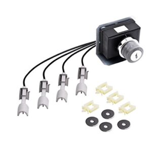 only fire 7629 igniter kit fits for weber genesis 300 series propane gas grill with front mounted control panel (2011 – newer), electronic igniter, electrodes ignition kit replacement