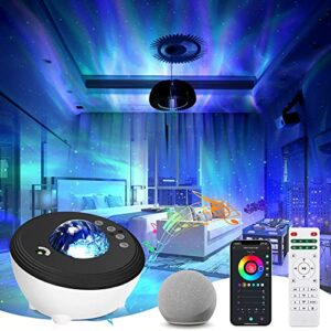 star projector,galaxy night light projector for bedroom,aurora projector compatible with alexa & smart app,white noise & music speaker,night light projector for kids adults home party ceiling decor