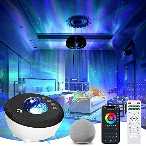 Star Projector,Galaxy Night Light Projector for Bedroom,Aurora Projector Compatible with Alexa & Smart APP,White Noise & Music Speaker,Night Light Projector for Kids Adults Home Party Ceiling Decor