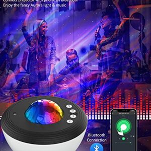 Star Projector,Galaxy Night Light Projector for Bedroom,Aurora Projector Compatible with Alexa & Smart APP,White Noise & Music Speaker,Night Light Projector for Kids Adults Home Party Ceiling Decor