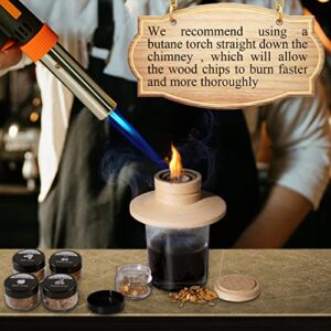 Cocktail Smoker Kit with 4 Different Wood Chips, Old Fashioned Whiskey Bourbon Drink Smoker kit, Best Gifts for Men, Drinking Lover