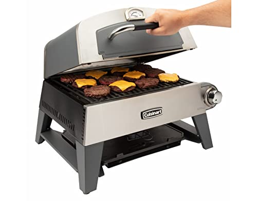 Cuisinart CGG-403 3-in-1 Pizza Oven Plus, Griddle, and Grill & CFGS-222 Take Along Grill Stand