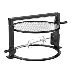 only fire santa-maria style grill rotisserie system adjustable cooking grate attachment for weber 22 inch kettle grills – global patent