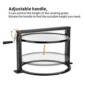 only fire Santa-maria Style Grill Rotisserie System Adjustable Cooking Grate Attachment for Weber 22 inch Kettle Grills - Global Patent