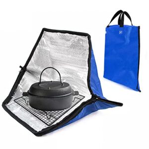 premium solar oven, portable outdoor solar cooker & camping oven,travel emergency tool,reinforced & foldable, comes with carry bag -no fire or electricity required(excluding pots and racks)