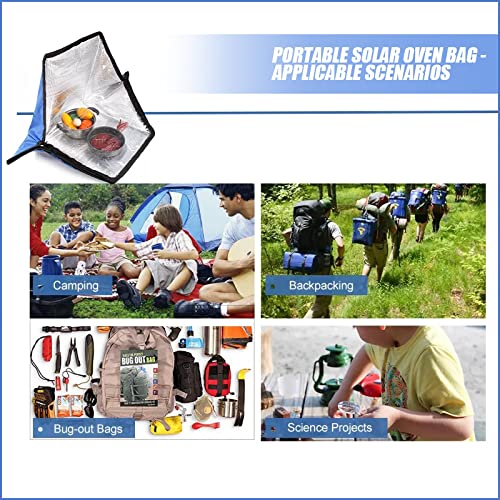 Premium Solar Oven, Portable Outdoor Solar Cooker & Camping Oven,Travel Emergency Tool,Reinforced & Foldable, Comes With Carry Bag -No Fire Or Electricity Required(Excluding Pots And Racks)