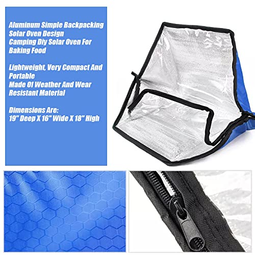 Premium Solar Oven, Portable Outdoor Solar Cooker & Camping Oven,Travel Emergency Tool,Reinforced & Foldable, Comes With Carry Bag -No Fire Or Electricity Required(Excluding Pots And Racks)