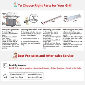 Hisencn Repair kit Stainless Steel Gas Grill Burner Pipe Tube, Heat Plate Shield Tent Deflector, Burner Cover Replacement for Dyna-Glo DGB390SNP-D, DGB390BNP-D Smart 3 Burner LP Gas Grill Models