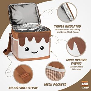 The S'mores Company - Smores Kit with 4 Marshmallow Roasting Sticks, Kids Marshmallow Smores Caddy for Fire Pit Campfire Accessories, for Camping, Glamping, Picnic