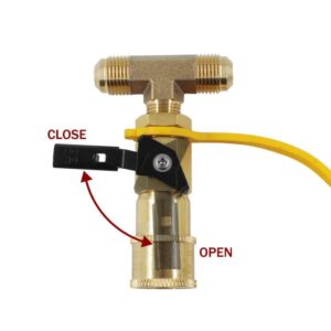 MENSI 1/4" Tee Splitter Universal Quick Disconnect Connect Fittings Adapter Key for RV Motorhomes Exits 3/8" Male Flare Threads Hook Grills