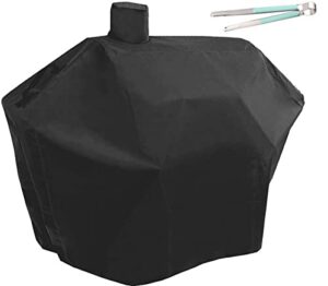 heavy duty grill cover fit dyna-glo dgn486dnc-d dgn486snc-d, dgn576dnc-d dgn576snc-d premium large charcoal grill cover, black