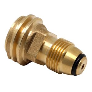 GDFYMI Propane Tank Adapter, Propane Hose Adapter, Converts 100 lb Propane Tank Valve LP Tank POL Service Valve to QCC1/Type-1 Hose or Regualtor, Solid Brass, Old to New Universal Fit