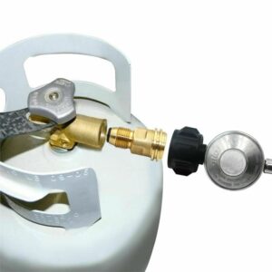 GDFYMI Propane Tank Adapter, Propane Hose Adapter, Converts 100 lb Propane Tank Valve LP Tank POL Service Valve to QCC1/Type-1 Hose or Regualtor, Solid Brass, Old to New Universal Fit