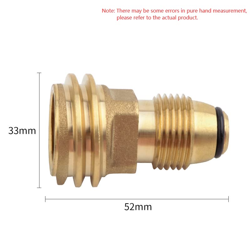 GDFYMI Propane Tank Adapter, Propane Hose Adapter, Converts 100 lb Propane Tank Valve LP Tank POL Service Valve to QCC1/Type-1 Hose or Regualtor, Solid Brass, Old to New Universal Fit