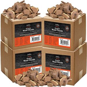 camerons smoking wood chunks bulk box (apple) ~ 40 pound box value pack- kiln dried bbq large cut chips – 100% all natural barbecue smoker chunks for smoking meat…