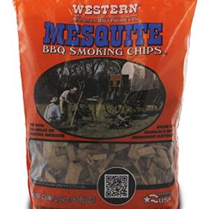 Western BBQ Premium‎ Wood Smoking Chips Variety (Pack of 4) Cherry, Hickory, Mesquite, Pecan