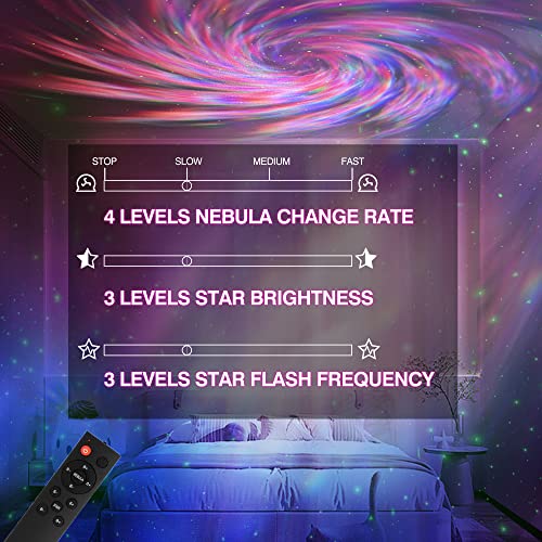 Star Projector Space Capsule Galaxy Projector Skylight with Bluetooth Speaker, Galaxy Night Lights for Kids Bedroom Gaming Room Decor Birthday Christmas Decorations Galaxy Light Gift