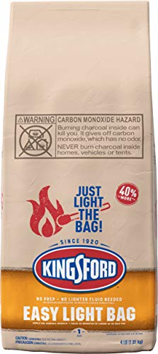 Kingsford Easy Light Charcoal Briquettes Bag, BBQ Charcoal for Grilling - 4 Pounds