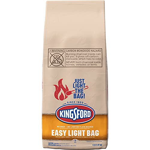 Kingsford Easy Light Charcoal Briquettes Bag, BBQ Charcoal for Grilling - 4 Pounds