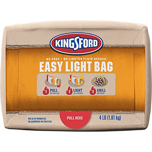 Kingsford Easy Light Charcoal Briquettes Bag, BBQ Charcoal for Grilling - 4 Pounds