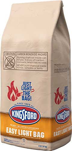 Kingsford Easy Light Charcoal Briquettes Bag, BBQ Charcoal for Grilling - 4 Pounds