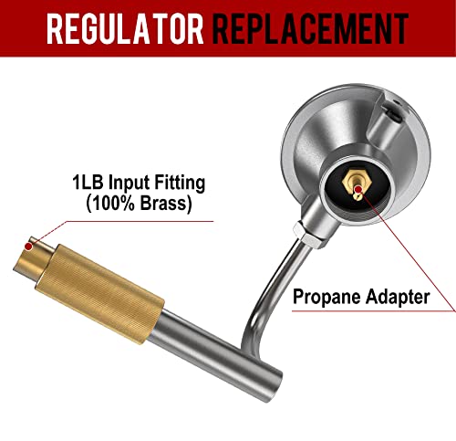 PatioGem fits to Coleman Roadtrip Grill Accessories, fits to Coleman Roadtrip Grill Parts Replacement, Grill Regulator, Gas Grill Regulator, fits to Coleman Grill Accessories, Propane Gas Regulator