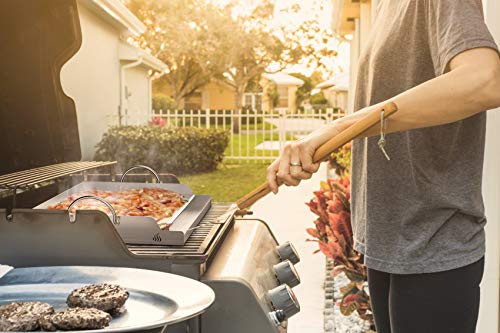 onlyfire Universal Stainless Steel Rectangular Griddle for Gas BBQ Grills, 23" x 16"