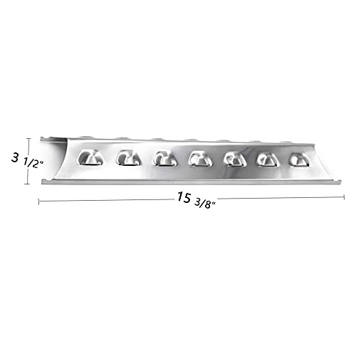 Htanch SN5181(5-Pack) SA5601(5-Pack) 15 3/8" Heat Plate and Burners Replacement Repair Kit for Master Forge 5 Burner 2518-3, 3218LT, L3218 Gas Grill BBQ Grill SS Pipe