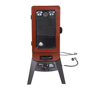 pit boss grills pbv3g1 vertical smoker, red hammertone 684 sq inches