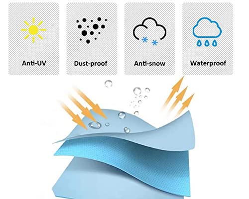 AMSAMOTION BBQ Cover Waterproof, Windproof, Anti-UV, Heavy Duty Rip Proof Kettle Oxford Fabric Grill Barbecue Cover, Round 71vmx 68cm…