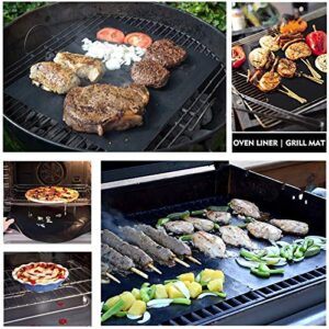 Grill Mat, 70" x 16" Grilling Mats for Outdoor Grill Nonstick, BBQ Silicone Grill Mat Accessories for Griddle, Cut to any Size, Resuable and Easy to Clean, Works On Charcoal Electric Gas Grill - Black