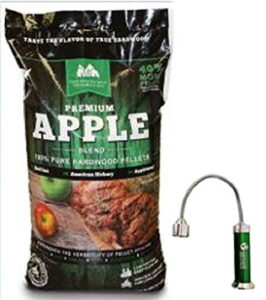 green mountain grills apple blend pellets with free grill light gmg-2002