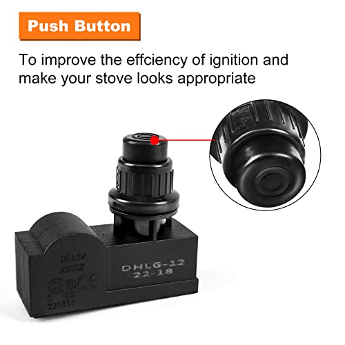 Utheer Push Button Electronic Ignitor Kit for Camp Chef Stove fits Camp Chef EX60LW EX90LW SB30D EX60PP EX60B EX280LW Explorer, 2 Outlets Universal Spark Generator, Igniter Electrode Replacement