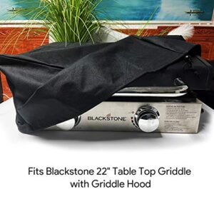 bbq777 Griddle Cover Replacement Parts for Blackstone 22" Table Top Griddle with Griddle Hood, Heavy Duty 600D Polyester Table Up Griddle Cover, Replacement Parts for Blackstone 22" Table Top Griddle